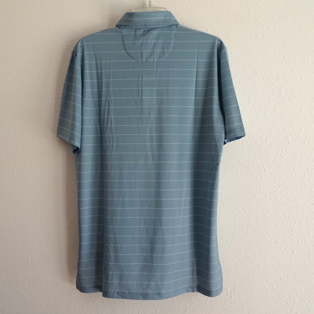 RLX Ralph Lauren Polo Shirt Men's Size S Blue Striped Wicking Golf Casual - Picture 5 of 9